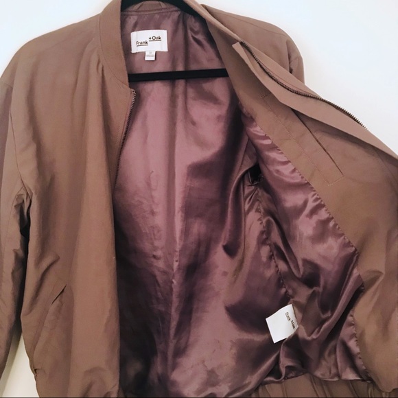 Frank & Oak dark mauve bomber jacket size XS - Picture 5 of 7